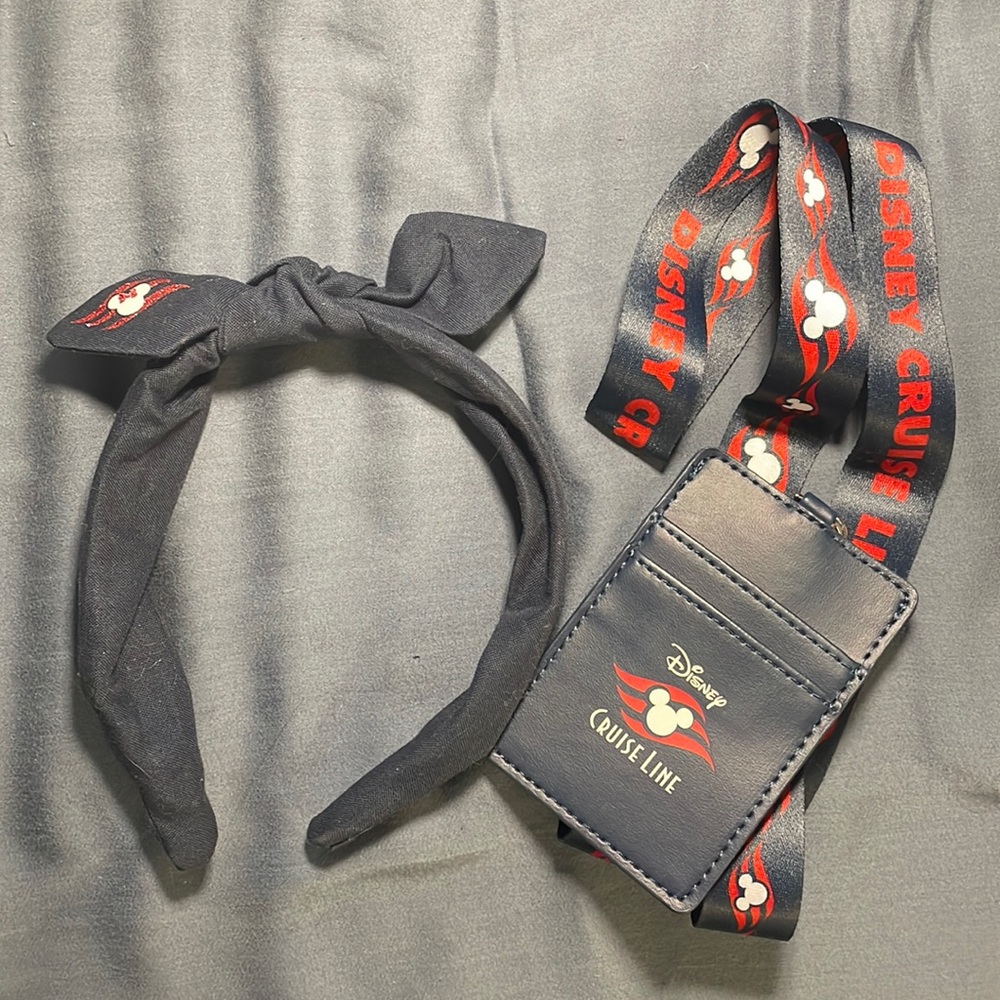 NWOT Disney Cruise Headband and Lanyard
